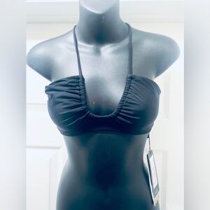 NWT Vix Paula Hermanny Women's Black Bikini Top Size Medium